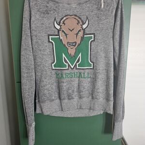Marshall Gray Sweatshirt with Buffalo Logo